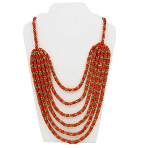 Beaded Multistrand Necklace