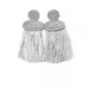 Kobwa Tassel Studs-Silver