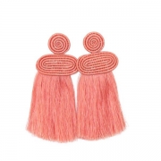 Kobwa Tassel Studs-Pink