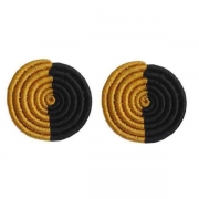 Gaseke Woven Studs-Two toned