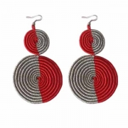 Woven Double Two Toned Earrings