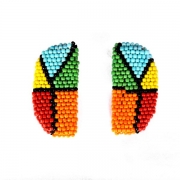 Beaded D Studs