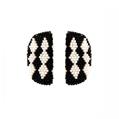 Beaded D Studs