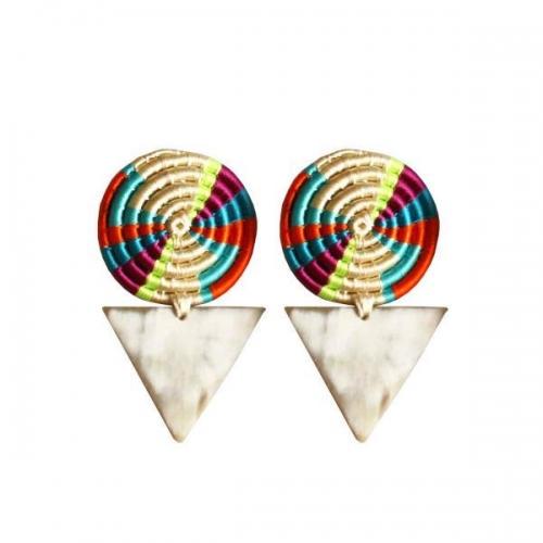 Gaseke Woven Horn Pieces Studs