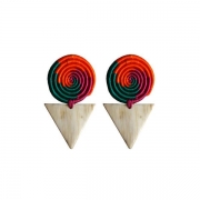 Gaseke Woven Horn Pieces Studs