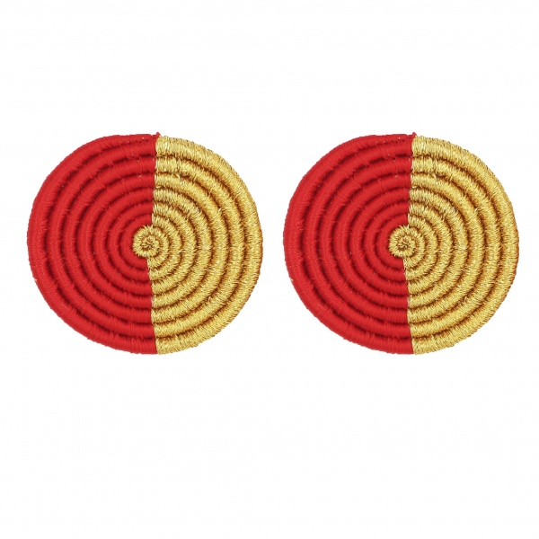 Gaeske Woven Studs-Two Toned