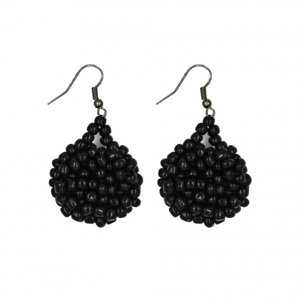 Beaded Drop Earrings-Inzuki Designs