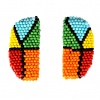 Beaded D Studs Earrings