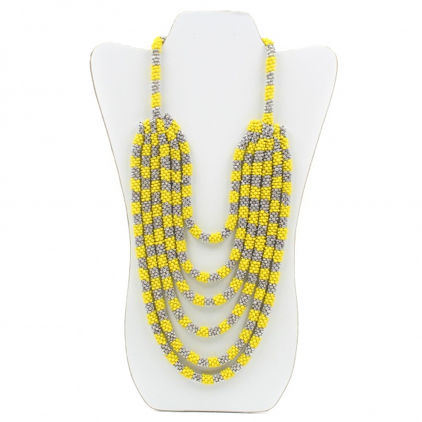 Beaded Multi Strand Necklace-Inzuki Designs